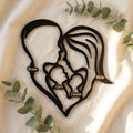 Gepersonaliseerde houten familie hart