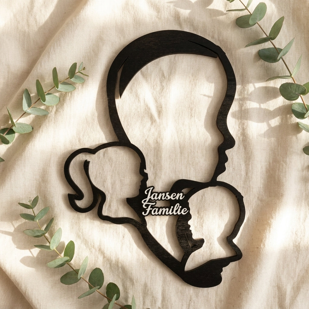 Gepersonaliseerde familiedecoratie met namen