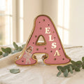 Gepersonaliseerde houten naamdecoratie ballerina