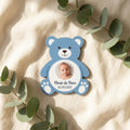 Gepersonaliseerde teddybeer plaquette met babyfoto