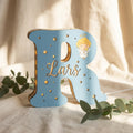 Houten letterlamp met verlichting