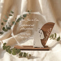 Acryl trofee met houten voet – huwelijk & jubileum