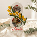 Fotostandaard 8 maart met gele tulpen
