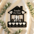 Familie sleutelrek figuurplaquette