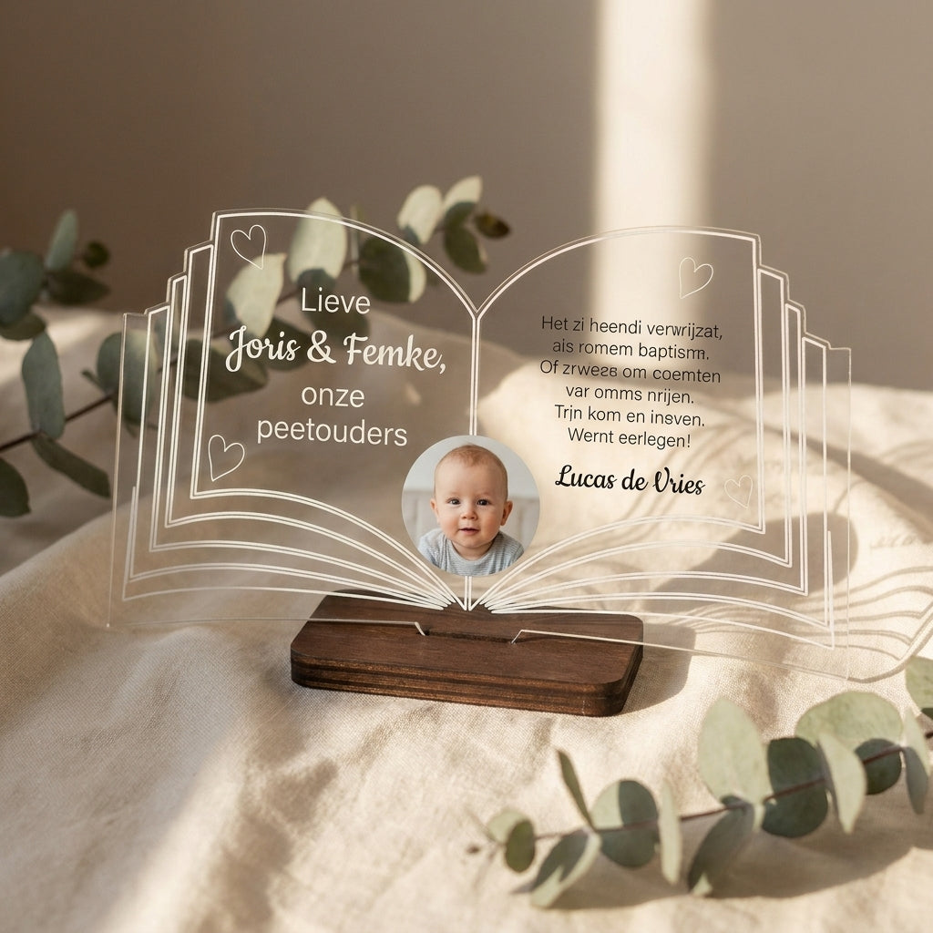 Gepersonaliseerde plaquette doop meter peter
