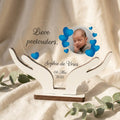 Acryl trofee hart met foto – peetouders