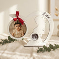 Houten fotostandaard mama met babyfoto