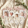 Naamdecoratie met foto's en geboortedetails