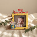 Houten fotokader Eerste Kerst baby