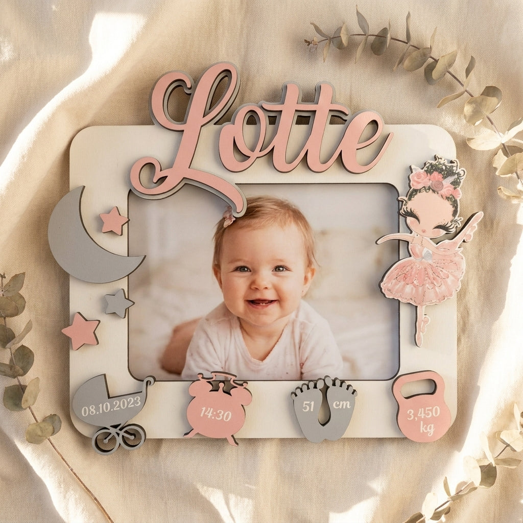 Gepersonaliseerde fotokader geboorte baby