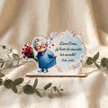 Houten figuurplaquette lieve oma