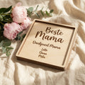 Houten plaquette 'Beste Mama' met namen