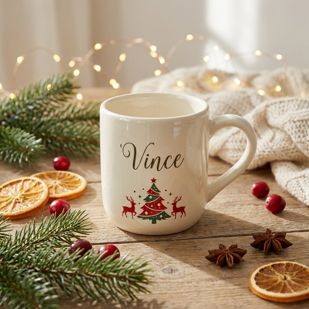 Gepersonaliseerde kerstmok warme choco
