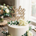 Houten cake topper op maat